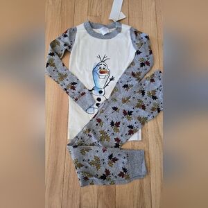 New Hanna Andersson Disney Frozen II Olaf PJs Pajamas Long Johns - Size 110 / 5